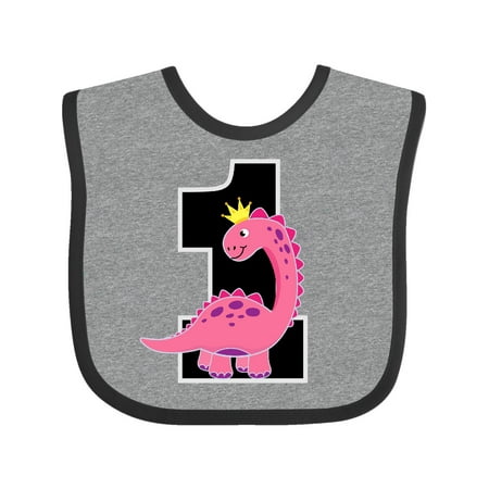 Inktastic Dinosaur Girls 1st Birthday Outfit Gift Baby Girl Bib