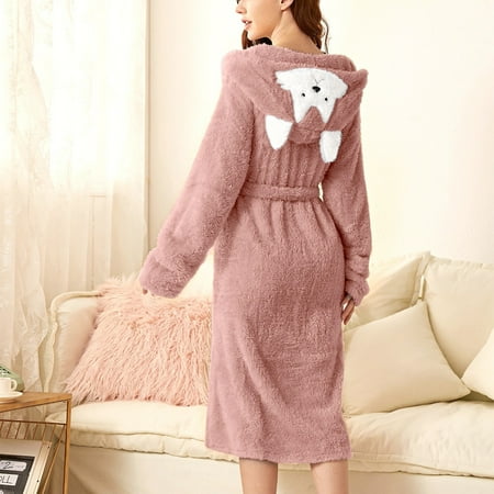 ZHIYU Women S Double Pocket 3d Ear Hooded Flannel Bathrobe Soft And Warm Double Faced Velvet Bathrobe Pajamas And Home Wear
ZHIYU Women S Double Pocket 3d Ear Hooded Flannel Bathrobe Soft And Warm Double Faced Velvet Bathrobe Pajamas And Home Wear