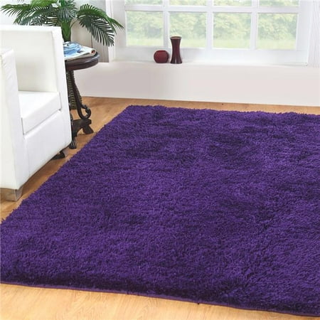 5 x 8 ft. Hand-Woven Soft Luxurious Shag Rug - Purple