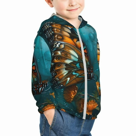 Uemuo Elegant Butterfly And Flowers Pattern Rash Guard for Boys Girls Long Sleeve Swim Shirts UPF 50+ UV Sun Protection Hooded Fishing Shirt with Pocket for Kid-5 Years
Uemuo Elegant Butterfly And Flowers Pattern Rash Guard for Boys Girls Long Sleeve Swim Shirts UPF 50+ UV Sun Protection Hooded Fishing Shirt with Pocket for Kid-5 Years