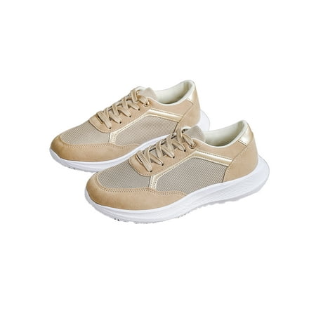 Gomelly Ladies Sports Sneaker Flat Casual Shoe Patchwork Walking Shoes Nonslip Sneakers Jogging Running Flats Apricot 7.5
Gomelly Ladies Sports Sneaker Flat Casual Shoe Patchwork Walking Shoes Nonslip Sneakers Jogging Running Flats Apricot 7.5