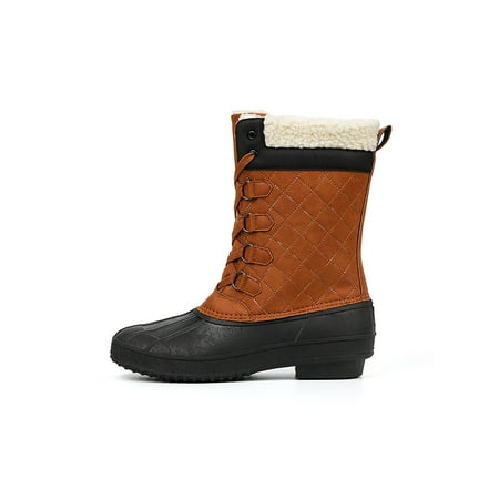 Crocowalk Womens Breathable Lace Up Duck Boots Outdoor Warm Anti-slip Waterproof Winter Shoes Brown 7.5
Crocowalk Womens Breathable Lace Up Duck Boots Outdoor Warm Anti-slip Waterproof Winter Shoes Brown 7.5