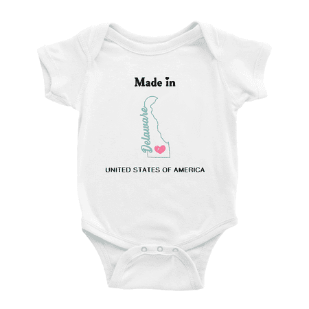 Made In Delaware United States of America Baby Clothing Bodysuit 6-12 Months
Made In Delaware United States of America Baby Clothing Bodysuit 6-12 Months