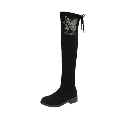 ASEIDFNSA Casual Shoes for Women Slip On With Arch Support Plus Size Go Go Boots Ladies Fashion Solid Color Suede Butterfly Rhinestone Decorative Pointed Thick Heel Knee Length Boots
ASEIDFNSA Casual Shoes for Women Slip On With Arch Support Plus Size Go Go Boots Ladies Fashion Solid Color Suede Butterfly Rhinestone Decorative Pointed Thick Heel Knee Length Boots