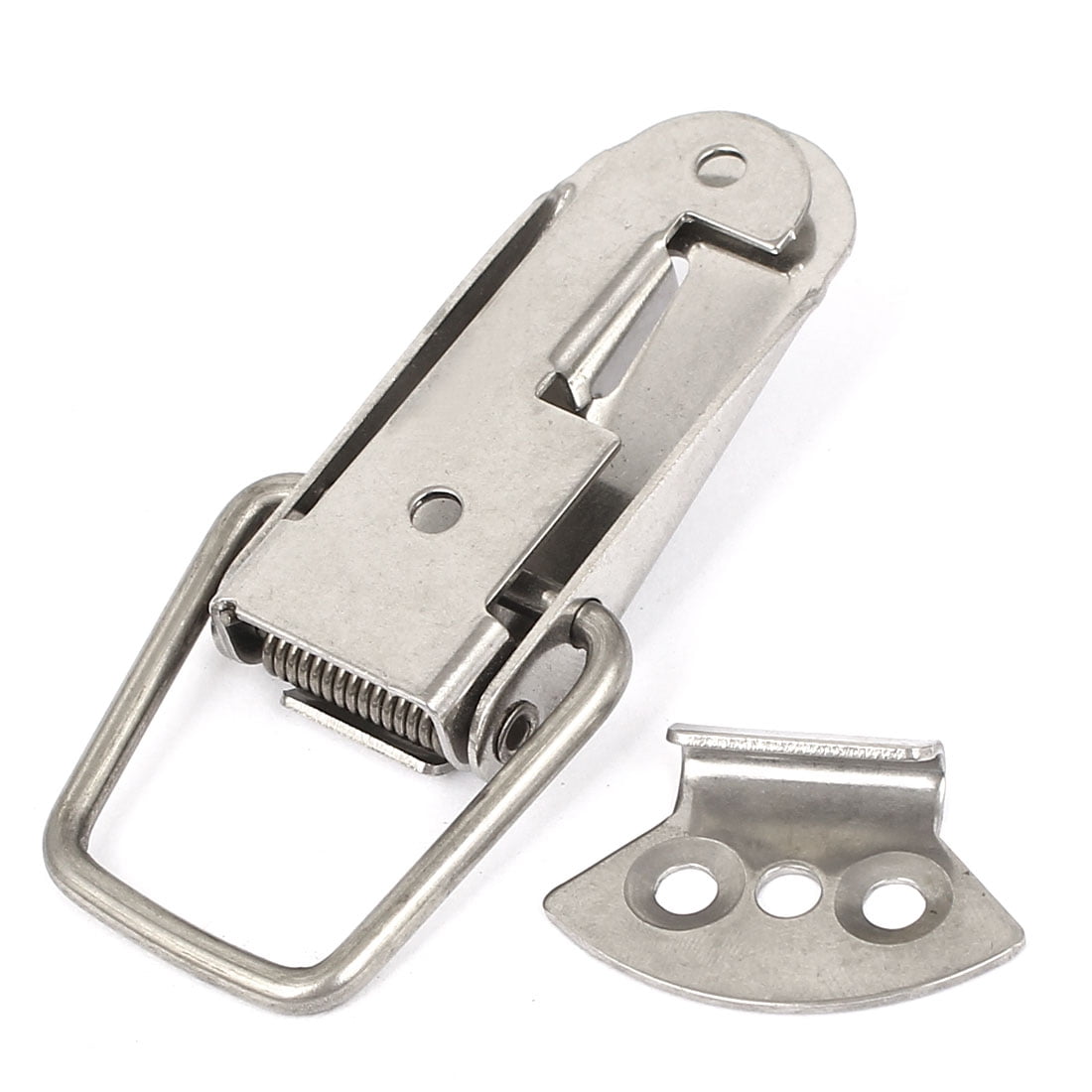 3.5" Long Stainless Steel Pull Down Loop Draw Latch Silver Tone 2pcs
