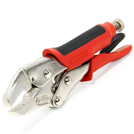 Powerbuilt 5 Inch Curved Jaw Locking Pliers W/ Inj Hndl - 645014