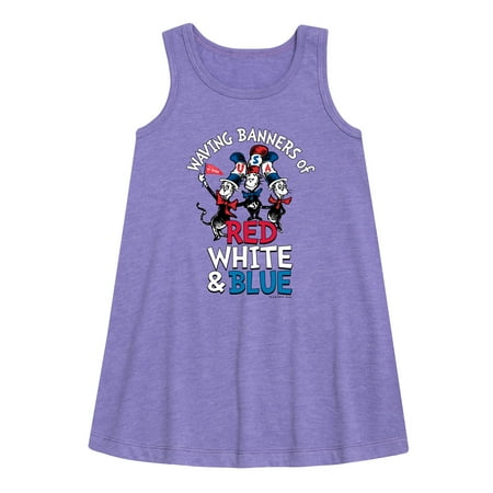 Dr. Seuss - Wavings Banners of Red White and Blue - Toddler and Youth Girls A-line Dress
Dr. Seuss - Wavings Banners of Red White and Blue - Toddler and Youth Girls A-line Dress