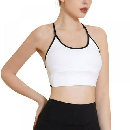 Women s Cross Back Sports Bra - Padded Racerback Low Impact Spaghetti Thin Strap Backless Workout Yoga Bra
Women s Cross Back Sports Bra - Padded Racerback Low Impact Spaghetti Thin Strap Backless Workout Yoga Bra