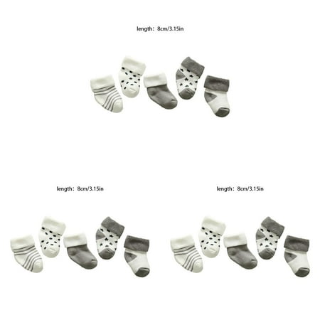3pcs 5 Pair Baby Cotton Socks Set Newborn Infant Warm-keeping Cotton Socks with Elastic Opening Grey S
3pcs 5 Pair Baby Cotton Socks Set Newborn Infant Warm-keeping Cotton Socks with Elastic Opening Grey S