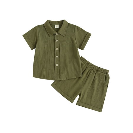 Frobukio Toddler Kidds Boys Summer Cotton Linen Outfits Solid Color Short Sleeve Button Down Shirt Tops Shorts
Frobukio Toddler Kidds Boys Summer Cotton Linen Outfits Solid Color Short Sleeve Button Down Shirt Tops Shorts
