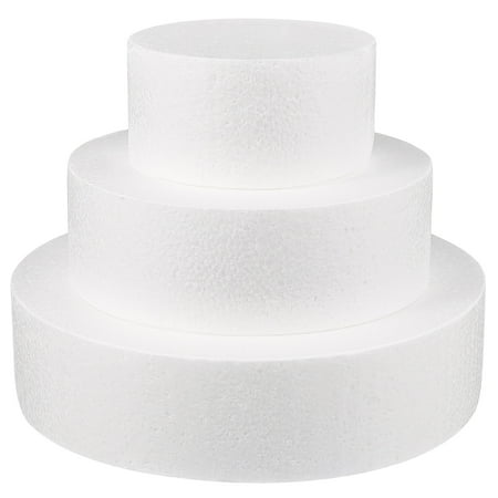 3 Pcs Foam Cakes Molds Round cake dummies for Wedding Cake Shop Window Display