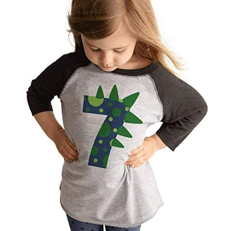 7 ate 9 Apparel Boy s Seven 7th Seventh 7 Dinosaur Spikes Dino Birthday Grey Raglan Tee
7 ate 9 Apparel Boy s Seven 7th Seventh 7 Dinosaur Spikes Dino Birthday Grey Raglan Tee