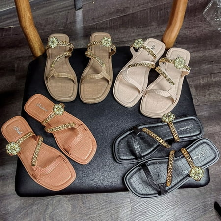 Cathalem Women s Summer Fashion Chain Flower Low Heel Square Heel Slippers S Slippers for Women Size 7 Pink 8
Cathalem Women s Summer Fashion Chain Flower Low Heel Square Heel Slippers S Slippers for Women Size 7 Pink 8