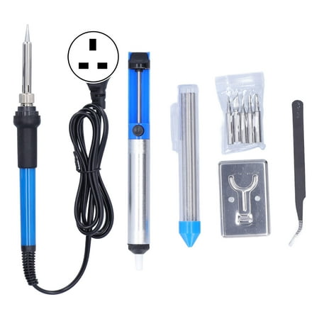 Soldering Iron Adjustable Temperature Electric 60W with Solder Wire for Maintenance DIYUK Plug 220V
Soldering Iron Adjustable Temperature Electric 60W with Solder Wire for Maintenance DIYUK Plug 220V