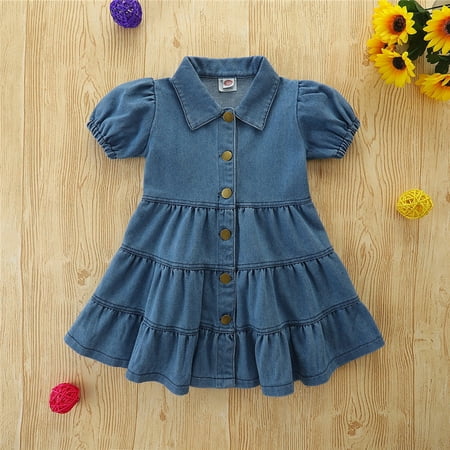 THE WILD Toddler Dress Casual Ruffled Puffy Solid Color V-Neck Short Sleeve Midi Girls Dresses Blue
THE WILD Toddler Dress Casual Ruffled Puffy Solid Color V-Neck Short Sleeve Midi Girls Dresses Blue