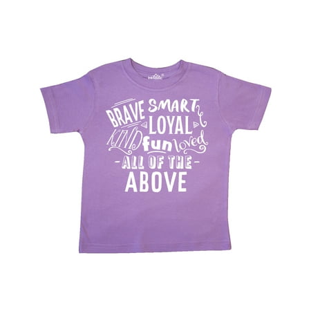 Inktastic Brave Smart Loyal Kind Fun Loved All of the Above Gift Toddler Boy or Toddler Girl T-Shirt
Inktastic Brave Smart Loyal Kind Fun Loved All of the Above Gift Toddler Boy or Toddler Girl T-Shirt