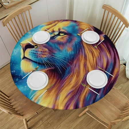 Palnkart Lion Star Space Round Tablecloth Stain-Resistant & Washable for Indoor Outdoor Restaurant Wedding Party Picnic Dining Kitchen Farmhouse Full Width Single-Sided Printing 54 -58 
Palnkart Lion Star Space Round Tablecloth Stain-Resistant & Washable for Indoor Outdoor Restaurant Wedding Party Picnic Dining Kitchen Farmhouse Full Width Single-Sided Printing 54 -58