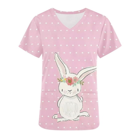 REORIAFEE Easter Day Scrub Tops for Women Easter Rabbit Eggs Printed Scrub Tops Short Sleeve V Neck with Pockets Working Uniforms Rabbits Tees Bohemian Blouse Office Tops Pink XXL
REORIAFEE Easter Day Scrub Tops for Women Easter Rabbit Eggs Printed Scrub Tops Short Sleeve V Neck with Pockets Working Uniforms Rabbits Tees Bohemian Blouse Office Tops Pink XXL