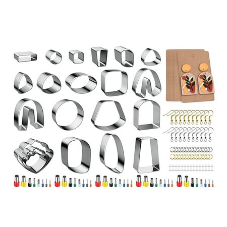 Polymer Clay Set 21 Shapes Stainless Steel Clay with 40 Circle Shape Clay Earring
Polymer Clay Set 21 Shapes Stainless Steel Clay with 40 Circle Shape Clay Earring
