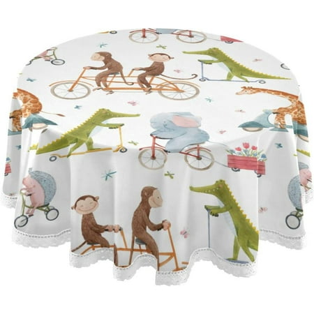 BESTKITTY Cute Animals Giraffes Monkeys Round Tablecloth Decorative Table Cloth Cover for Wedding Party Dinner Accessory
BESTKITTY Cute Animals Giraffes Monkeys Round Tablecloth Decorative Table Cloth Cover for Wedding Party Dinner Accessory