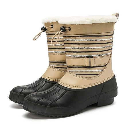 Earlde Women Waterproof Snow Boots Faux Fur Mid Calf Lace Up Winter Warm duck boots
Earlde Women Waterproof Snow Boots Faux Fur Mid Calf Lace Up Winter Warm duck boots