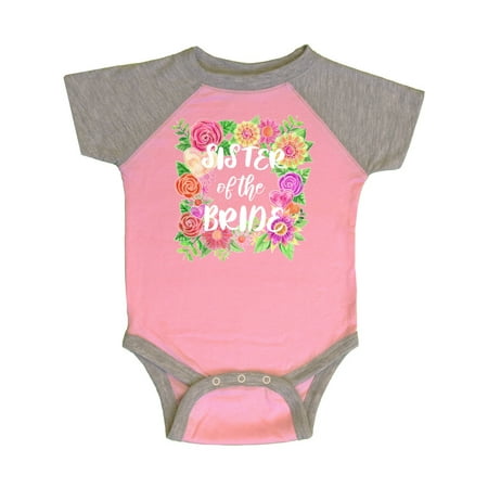 Inktastic Sister of the Bride- Flower Bouquet Gift Baby Girl Bodysuit