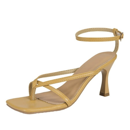 GNEIKDEING Summer Women Sandals High Heel Ankle Buckle Strap Thong Solid Color Casual Style Gift on Clearance
GNEIKDEING Summer Women Sandals High Heel Ankle Buckle Strap Thong Solid Color Casual Style Gift on Clearance