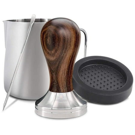 51mm Stainless Steel Coffee Tamper Including Espresso Tamper Tamper Mat Milk Jug Espresso Barista Pen-Barista Set
51mm Stainless Steel Coffee Tamper Including Espresso Tamper Tamper Mat Milk Jug Espresso Barista Pen-Barista Set