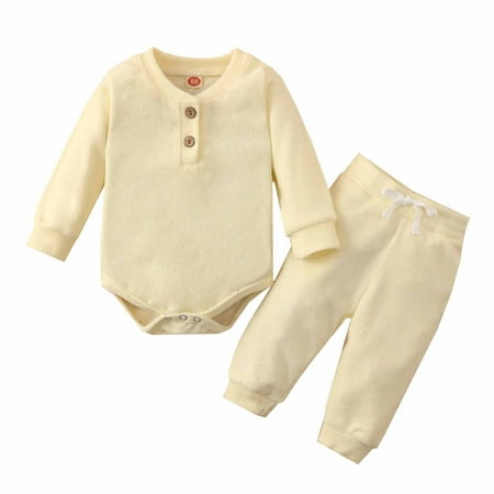 YWDJ 0-24 Months Girls 2 Piece Outfit Set Fall Winter Crew Neck Long Sleeve Romper Pants Headband Suit Yellow 12-18 Months
YWDJ 0-24 Months Girls 2 Piece Outfit Set Fall Winter Crew Neck Long Sleeve Romper Pants Headband Suit Yellow 12-18 Months