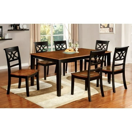 Furniture of America Seaberg Country 7 Piece Dining Table Set