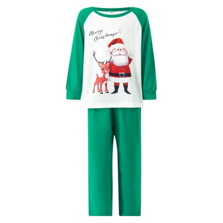 Matching Christmas Family Pajamas Set Long Sleeve Cute Cartoon Santa Deer Print Raglan Tops+Solid Color Pants Sleepwear Set
Matching Christmas Family Pajamas Set Long Sleeve Cute Cartoon Santa Deer Print Raglan Tops+Solid Color Pants Sleepwear Set