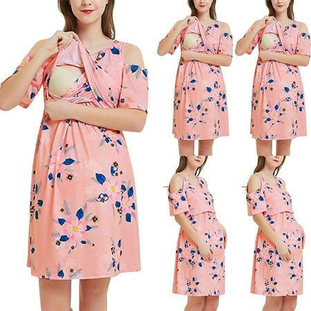 yotyukeb Women Maternity Summer Short Sleeve Floral Print Nursing Breastfeeding Dress
yotyukeb Women Maternity Summer Short Sleeve Floral Print Nursing Breastfeeding Dress