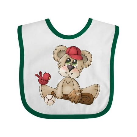 Inktastic Baseball Teddy Bear Gift Baby Boy Bib