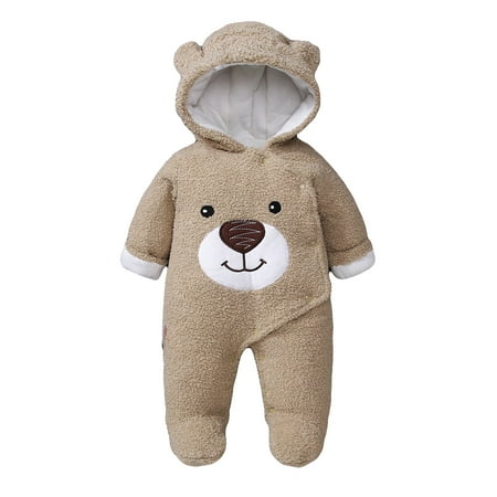 EHTMSAK Newborn Infant Baby Toddler Hooded Thick Fleece Jumpsuit for Girl Boy Winter Warm Long Sleeve Clothes Romper Khaki 0-24M 73
EHTMSAK Newborn Infant Baby Toddler Hooded Thick Fleece Jumpsuit for Girl Boy Winter Warm Long Sleeve Clothes Romper Khaki 0-24M 73