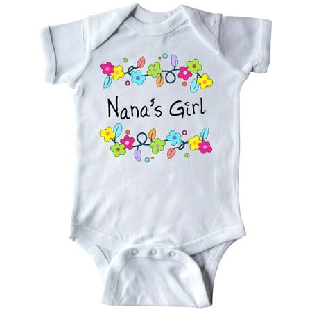 Inktastic Nanas Girl- bright flowers Gift Baby Girl Bodysuit