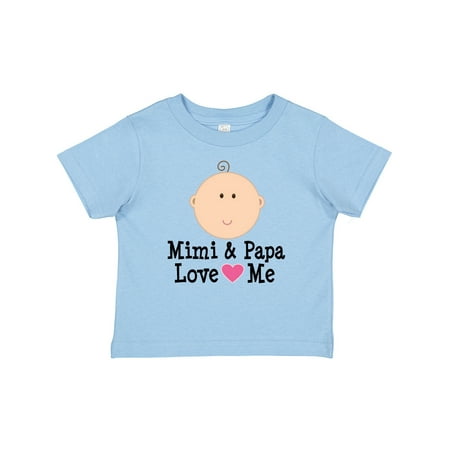 Inktastic Mimi and Papa Love Me Baby Girl Gift Baby Girl T-Shirt