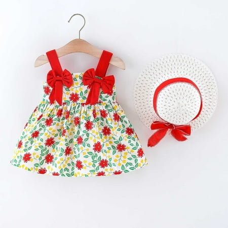 Baby Girls 6M-3Y Sleeveless Bowknot Floral Printed Suspenders Princess Dress Hat Set
Baby Girls 6M-3Y Sleeveless Bowknot Floral Printed Suspenders Princess Dress Hat Set