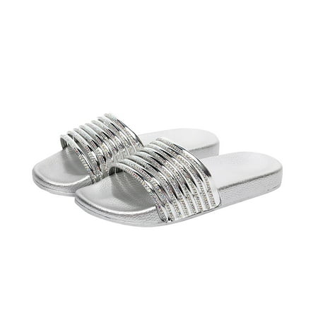 Womens Summer Glossy Flash Diamond Slippers Leisure One-Word Shoes Summer Open Toe Slide Sandals Comfortable Flats Flip-Flops Sandal Casual Platforms Wedge Sandals Boho Dressy Heeled Sandals A1150
Womens Summer Glossy Flash Diamond Slippers Leisure One-Word Shoes Summer Open Toe Slide Sandals Comfortable Flats Flip-Flops Sandal Casual Platforms Wedge Sandals Boho Dressy Heeled Sandals A1150