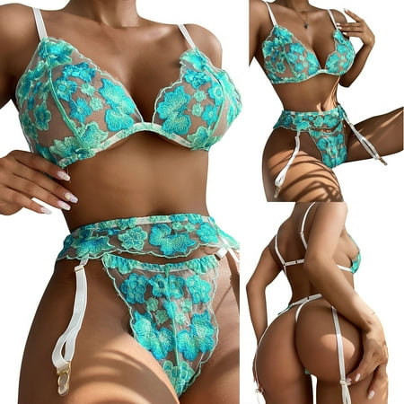 Mackneog Best Bras for Women Women s Sexy Lingerie Sexy Floral Embroidery Bra Without Steel Ring Perspective Thong Panties Sexy Lingerie Garter 3PC Suit Mesh
Mackneog Best Bras for Women Women s Sexy Lingerie Sexy Floral Embroidery Bra Without Steel Ring Perspective Thong Panties Sexy Lingerie Garter 3PC Suit Mesh