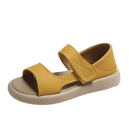 Jacenvly 2024 New Summer Flat Bottom Round Toe Sandals Casual Two Wear Beach Women Retro Comfortable Yellow Sandals for Women Clearance
Jacenvly 2024 New Summer Flat Bottom Round Toe Sandals Casual Two Wear Beach Women Retro Comfortable Yellow Sandals for Women Clearance