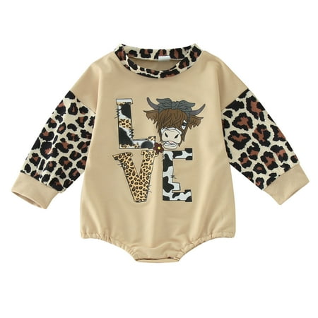 Zlekejiko Western Baby Girl Boy Clothes Sweatshirt Romper Cow Leopard Printed Bodysuit Long Sleeve Onesie Fall Winter Outfits
Zlekejiko Western Baby Girl Boy Clothes Sweatshirt Romper Cow Leopard Printed Bodysuit Long Sleeve Onesie Fall Winter Outfits