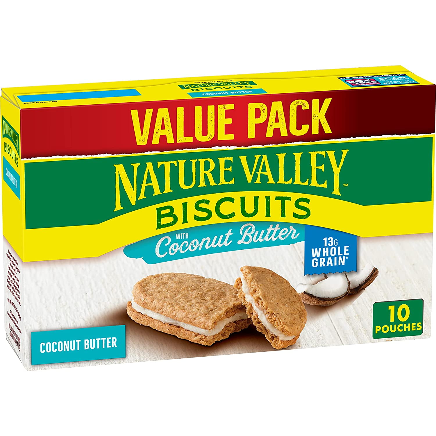 Nature Valley Biscuit Sandwiches Coconut Butter Snack Value Pack 10