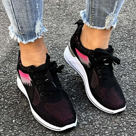 Cathalem Leisure Shoes Outdoor Wedge Women Running Mesh Shoes Breathable Trainer Fitness Casual Sport Women s Lite Womens Sneaker Hot Pink 6.5
Cathalem Leisure Shoes Outdoor Wedge Women Running Mesh Shoes Breathable Trainer Fitness Casual Sport Women s Lite Womens Sneaker Hot Pink 6.5