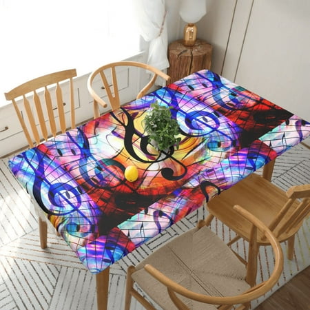 Home Deluxe Tablecloth Abstract Music Notes Waterproof Elastic Rim Edged Table Cover- For Christmas Parties And Picnics 5ft
Home Deluxe Tablecloth Abstract Music Notes Waterproof Elastic Rim Edged Table Cover- For Christmas Parties And Picnics 5ft