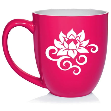 Lotus Flower Scroll Ceramic Coffee Mug Tea Cup Gift for Her Him Friend Coworker Wife Husband (16oz Hot Pink)
Lotus Flower Scroll Ceramic Coffee Mug Tea Cup Gift for Her Him Friend Coworker Wife Husband (16oz Hot Pink)