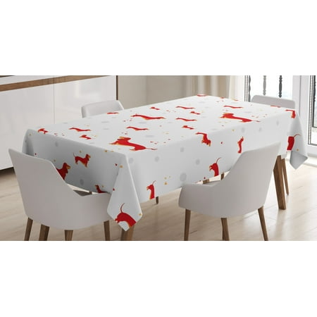 Dachshund Tablecloth Pet Lover Simplicity Sausage Dog with Hearts and Dots Rectangular Table Cover for Dining Room Kitchen 60 X 84 Vermilion Pale Orange Pale Grey White by Ambesonne
Dachshund Tablecloth Pet Lover Simplicity Sausage Dog with Hearts and Dots Rectangular Table Cover for Dining Room Kitchen 60 X 84 Vermilion Pale Orange Pale Grey White by Ambesonne
