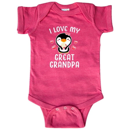 Inktastic I Love My Great Grandpa with Cute Penguin and Hearts Gift Baby Girl Bodysuit
Inktastic I Love My Great Grandpa with Cute Penguin and Hearts Gift Baby Girl Bodysuit