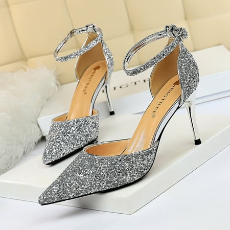 Women‘s Pointed Toe Pumps Stiletto High Heel Ankle Strap High Heels Women‘s Sequins Sandals
Women‘s Pointed Toe Pumps Stiletto High Heel Ankle Strap High Heels Women‘s Sequins Sandals