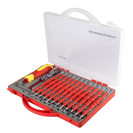 26-Piece 1000V Insulated Electrician Screwdriver Set Professional Electrical Screw Driver Set Tools for Man with Case
26-Piece 1000V Insulated Electrician Screwdriver Set Professional Electrical Screw Driver Set Tools for Man with Case
