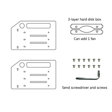 SIEYIO Multi-Layer Hard Drive Cage Hard Drive Bracket for 3.5in HDD SSD DIY Storage Acrylic Rack Shelf with Cooling Fan Space
SIEYIO Multi-Layer Hard Drive Cage Hard Drive Bracket for 3.5in HDD SSD DIY Storage Acrylic Rack Shelf with Cooling Fan Space